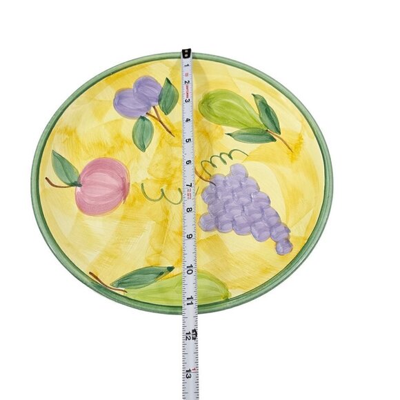 Caleca Frutta Hand Painted Italian Fruit Design 11 1/8”Dinner Plates – Set of 2 - Picture 12 of 16